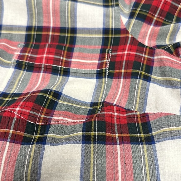J.Crew 'Perfect Fit' Blue Red Plaid Cotton Button Down Long Sleeve Shirt, XS - Picture 3 of 7